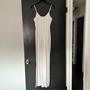 H&M White Sleeveless Jumpsuit